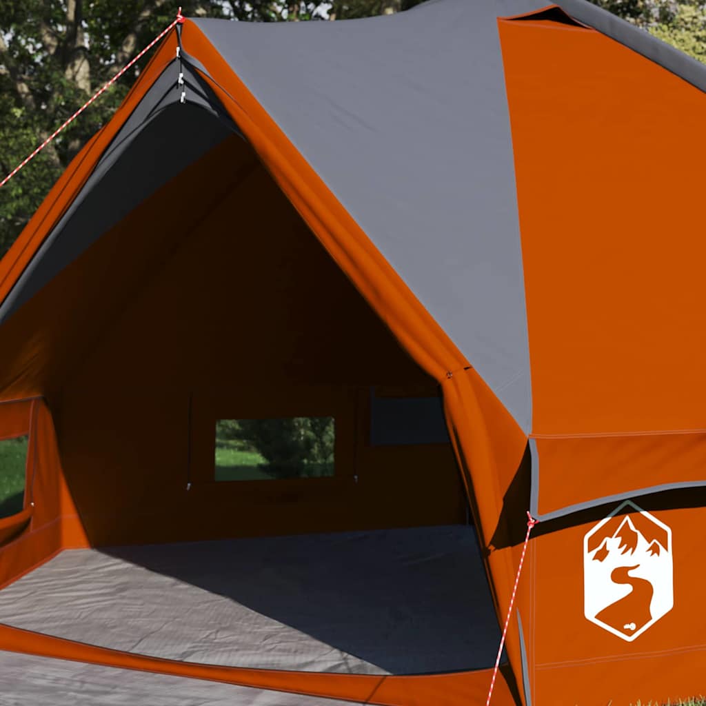 Teepee Tent for 4 Persons Grey and Orange 388 x 320 x 169 cm
