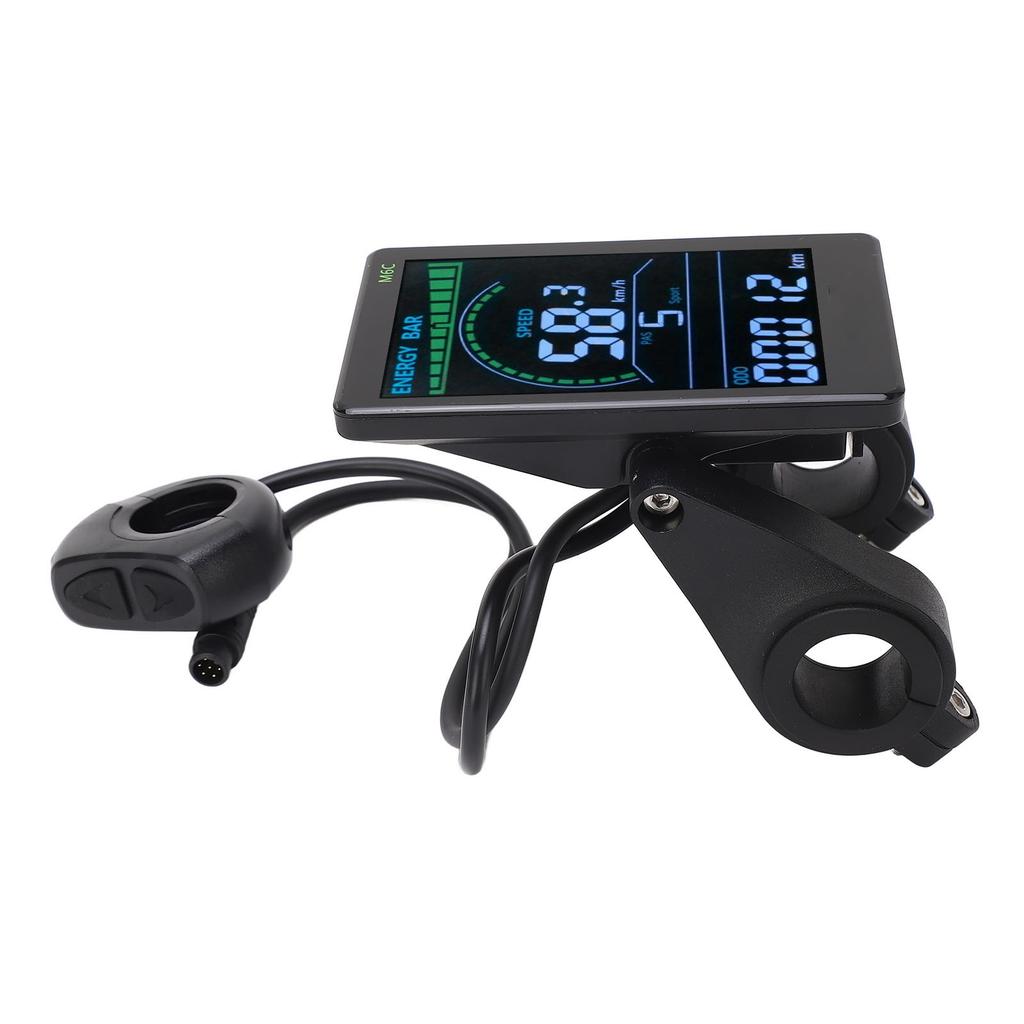 M6C Electric Bike LCD Display Meter ABS Electric Bike Display Screen Control Panel with 6 Pin