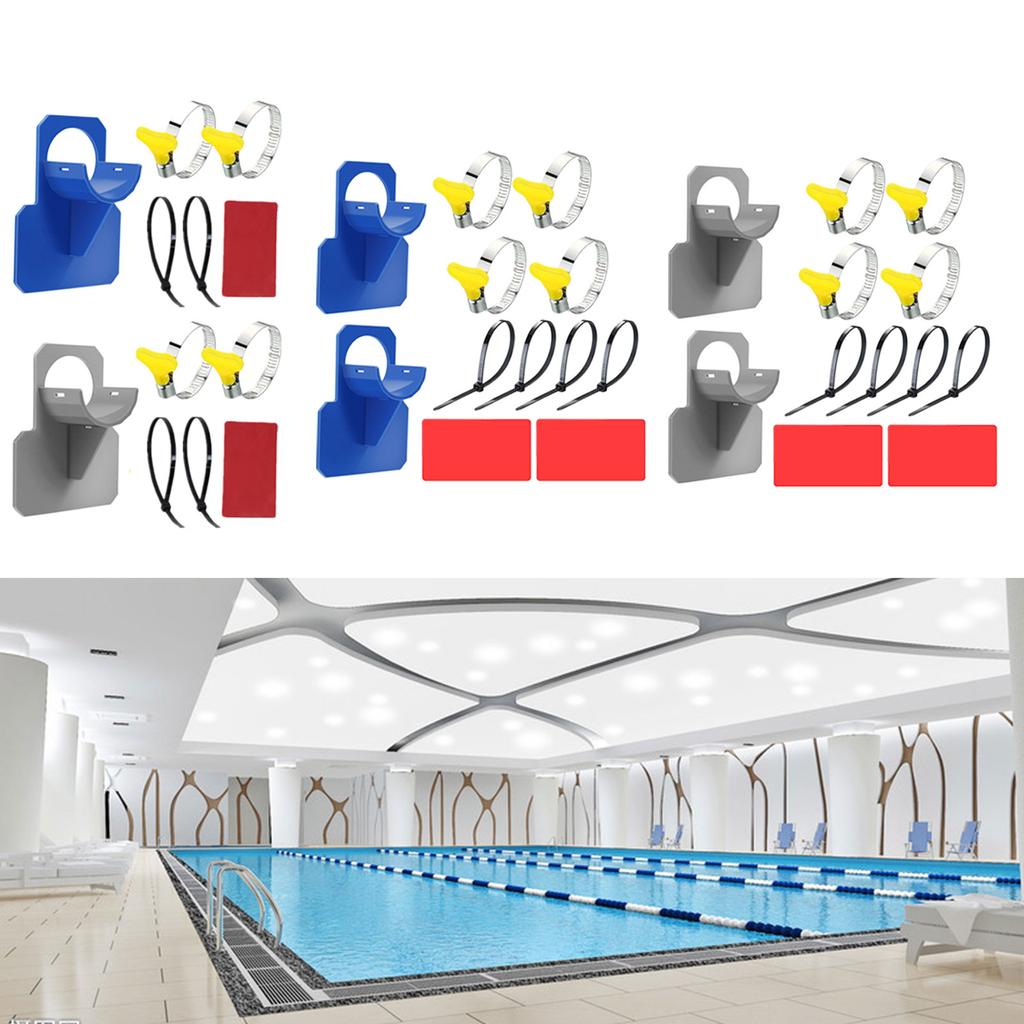 Пластиковые держатели для труб бассейна, кронштейны для поддержки шланга надземного бассейна с лентой и хомутами для кабельных стяжек