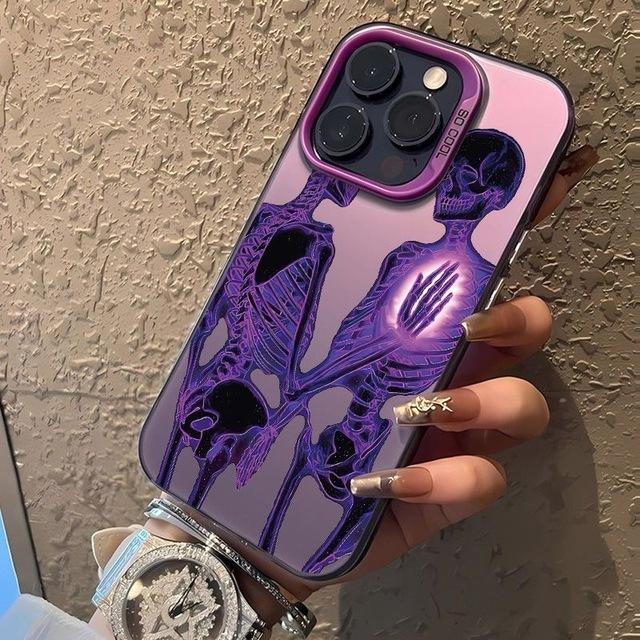 Фиолетовый Форм Телефон Про Макс Прозрачный Чехол для iPhone 16 16E 15 14 13 12 11 Чехол Funda