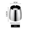 Stainless Steel Ashtray Medium Size Thickened Cigarette Holder Anti Flying Ash Shatterproof Without Lid