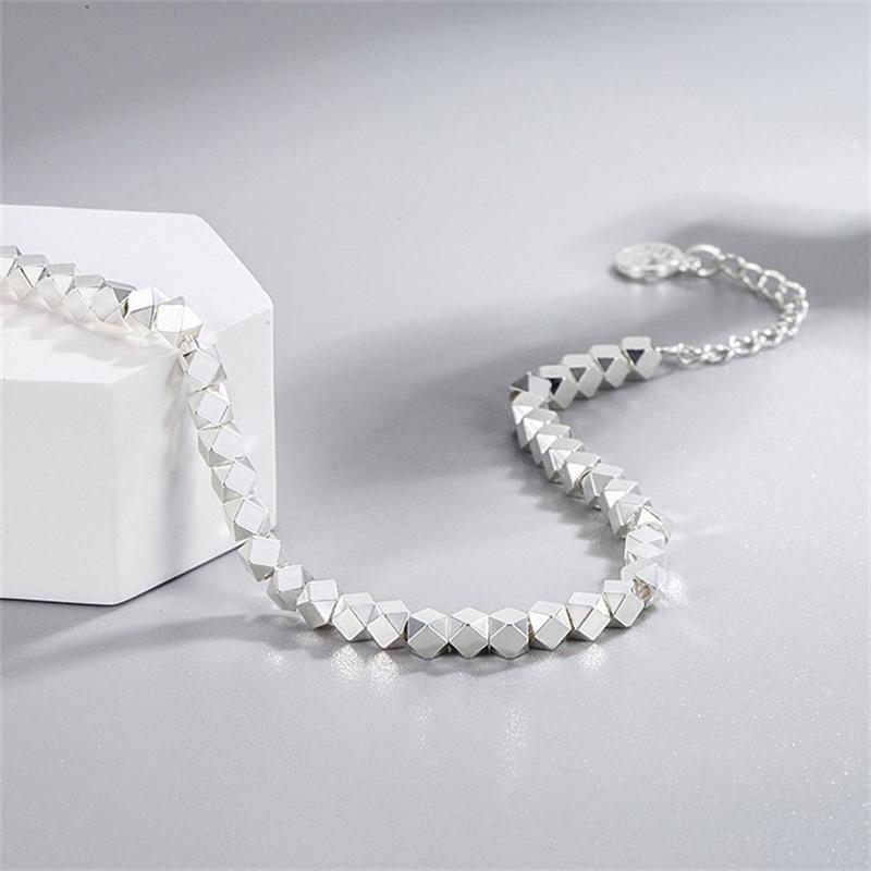 Женские браслеты на руку из стерлингового серебра 925 пробы с блестящими шариками неправильной формы, роскошные дизайнерские ювелирные аксессуары