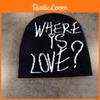 Korean Style Winter Knit Hat For Women With Letter Embroidery Warm Fashion Accessory