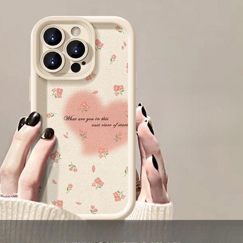 Подходит для чехла для мобильного телефона Apple 15 Iphone14/13promax Размытый цветочный бант 11/12 Ягненок Xr