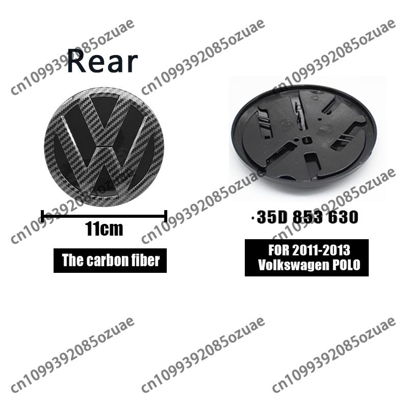 For Volkswagen MK7 For Volkswagen Polo 2011-2013 6R0853600A 35D853630 Auto Replacement Accessory 1Pc 3D ABS Car Front Logo Grille Badge Trunk Badge