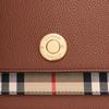 Burberry Примечание Винтажная Мода Буквенный Логотип Регулируемый Широкий Плечевой Ремень Клетчатая Кожаная Сумка-Почтальон Женские сумки Коричневый 80211111