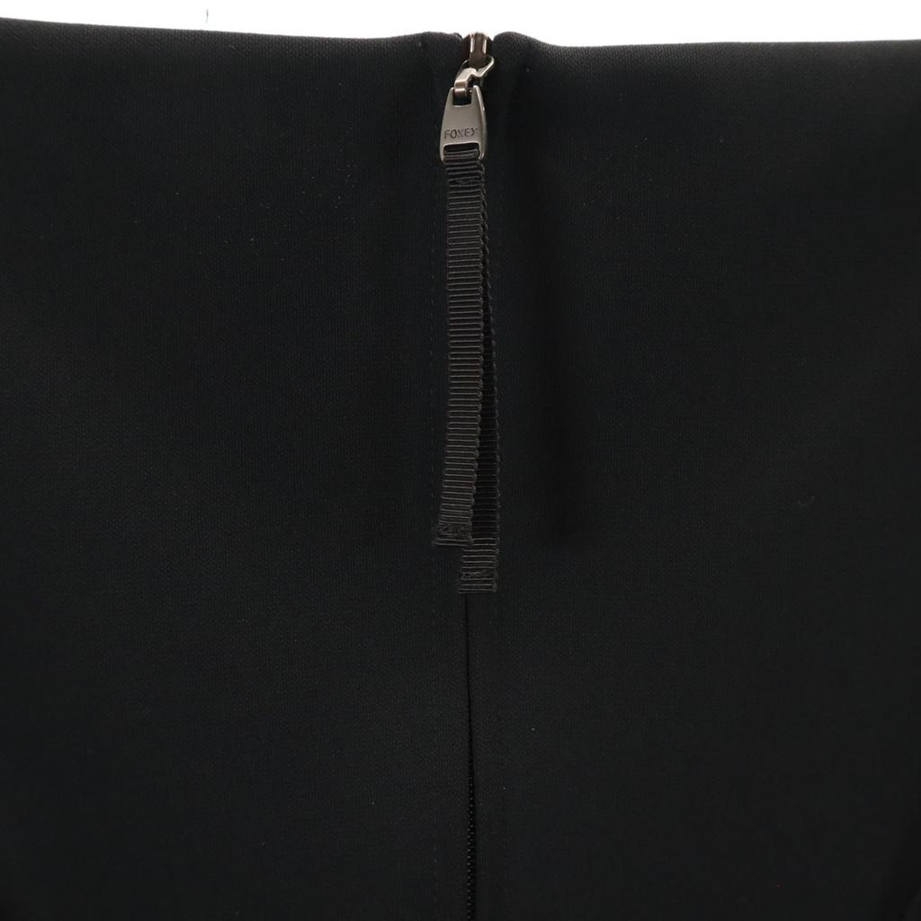 FOXEY NEW YORK made in Japan No sleeve Square neck one piece 38 black Women Used