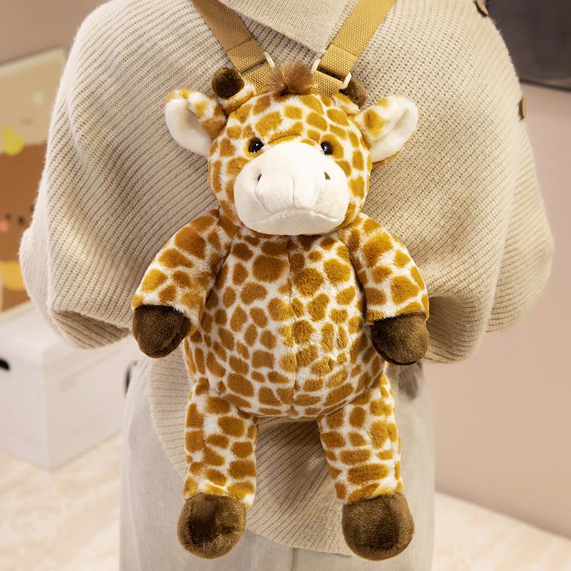 Nice 40Cm Lovely Plush Sloth Alpaca Lemur Elephant Backpack Toy Cute Animal Shoulders Bag Lions Rabbit Giraffe Nice Gift