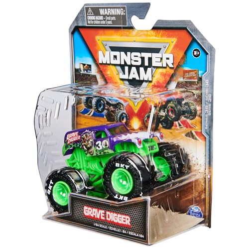 Monster Jam, Официальный монстр-трак Grave Digger, Литая машина, 1:Масштаб 64, Детская игрушка для мальчиков от 3 лет и старше