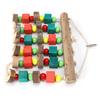 Hanging Chewing Toy Multicolored Natural Wooden Bird Tearing Blocks for Large ParrotS