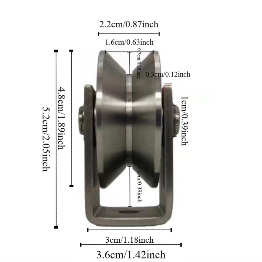 Corrosion Resistant V Sliding Gate Roller Wheel 304 Stainless Steel Pulley  Garage Doors
