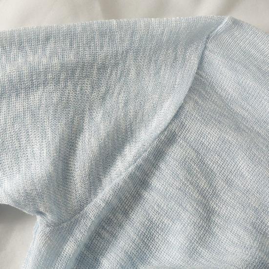 Солнцезащитный трикотажный кардиган для женщин с завязками спереди, длинными рукавами, прозрачной сеткой, пляжной накидкой с оборками и тонкими рубашками с защитой от ультрафиолета