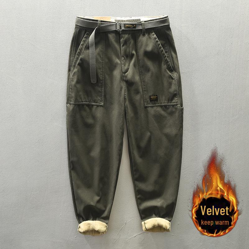 Z378 Autumn/Winter Workwear Casual Plus Velvet Trousers