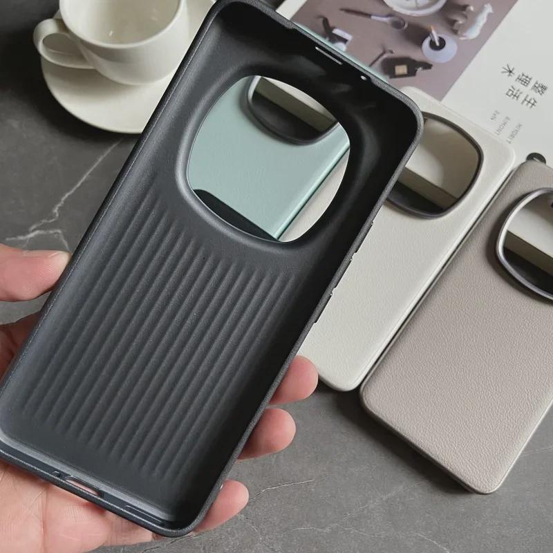 Роскошный кожаный защитный чехол от падений для Honor Magic6 Pro — простой, элегантный и профессиональный.