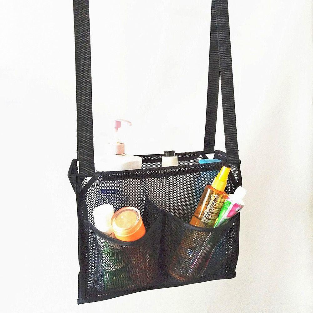 С 2 крючками Подвесная сетчатая сумка Практичная сумка для хранения ванных принадлежностей Прочный органайзер для душа Ванная комната