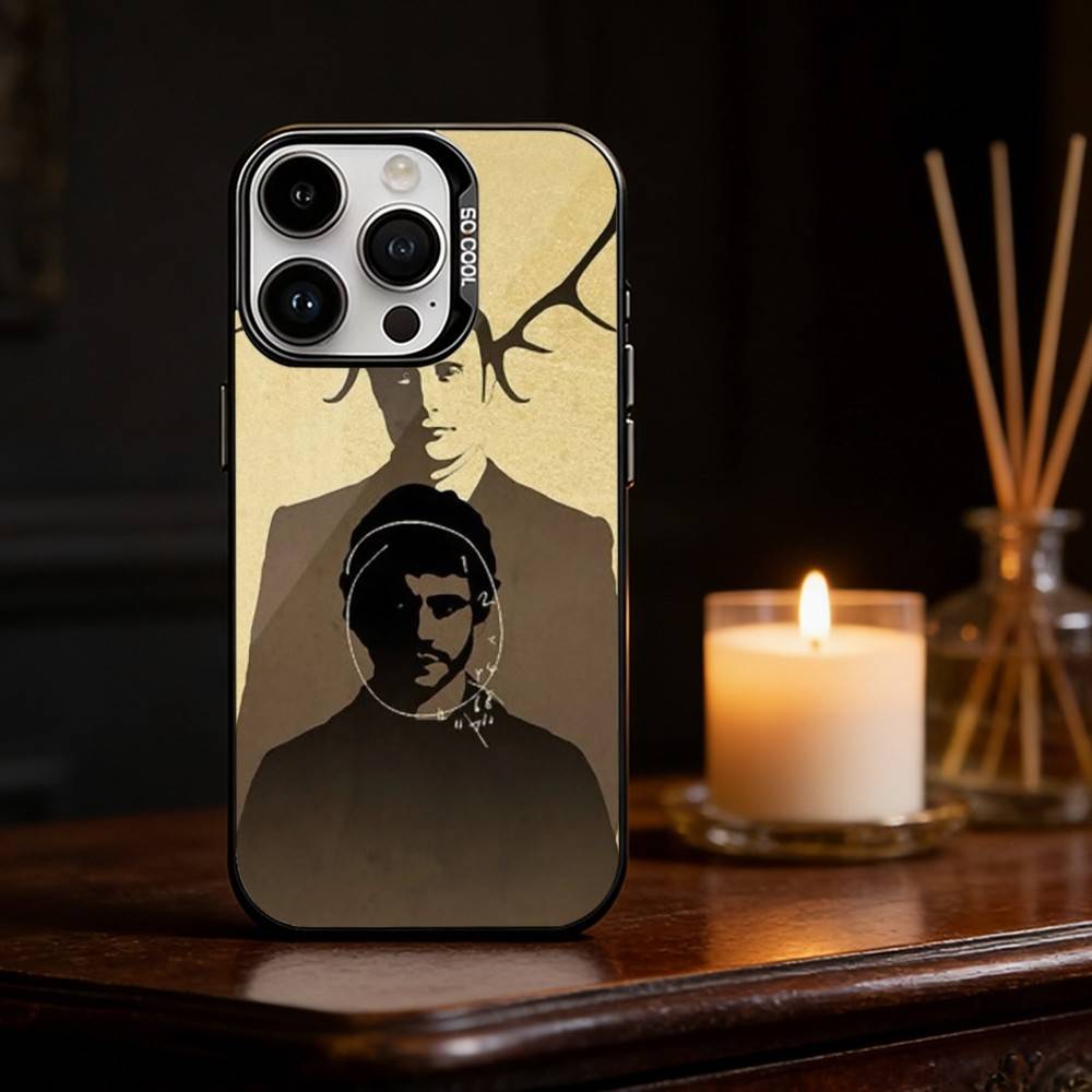 Чехол для телефона Ганнибал Уилл Грэм для iPhone 17 16 15 14 13 12 11 Pro Max Plus Серебристый Матовый Черный Чехол