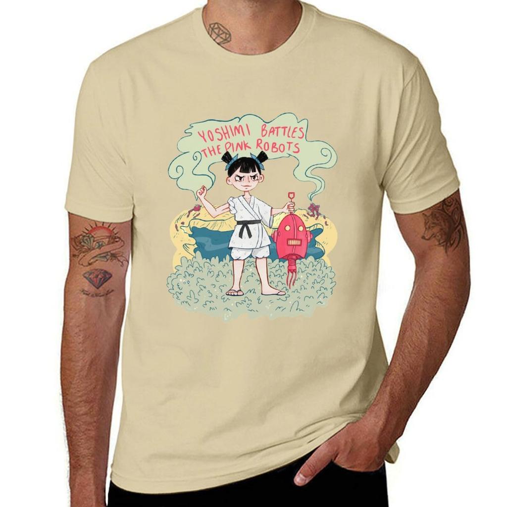 The Flaming Lips 'Yoshimi Battles The Pink Robots' Art T-Shirt funnys tees Men's t-shirts