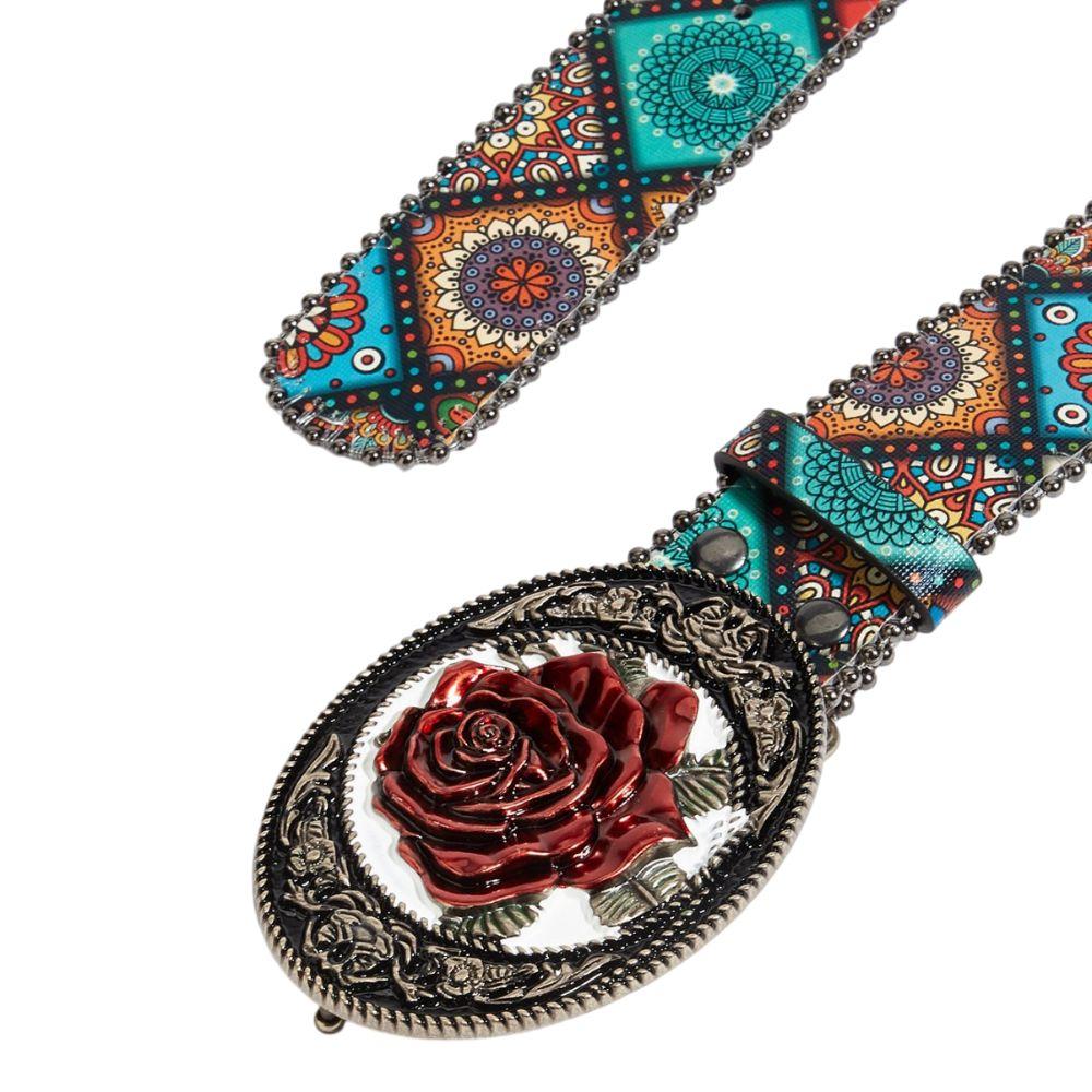Rivet Design Women's Gothic Belt Rose Belt Buckle Punk Belt Waist Belt Clothing Accessories