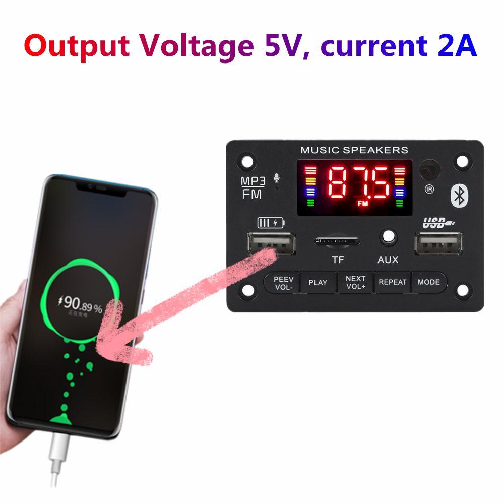 Recorders PAM8403 6V 12V Car Player Bluetooth 5.0 Audio Module MP3 Decoding Board Amplifier Board