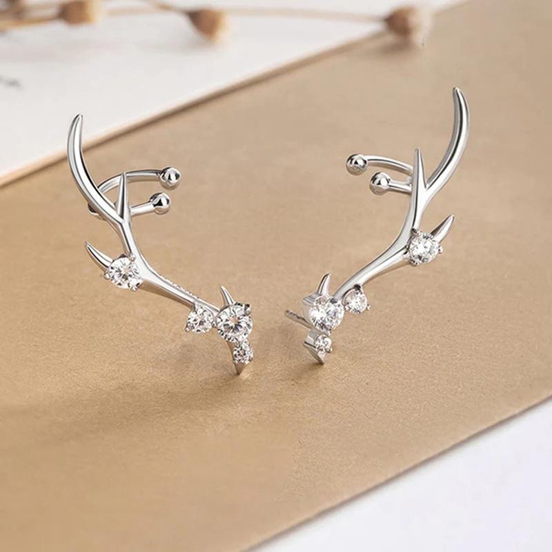Серьги из рогов оленя Хуэйтань для женщин, пирсинг, изысканные женские серьги в стиле «климат», повседневная одежда, темперамент для вечеринок, милые ювелирные изделия для девочек