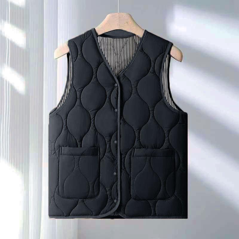 Down Cotton Vest Women's Inner Wear Autumn and Winter New Slim-fit Bottom Inner Wear Vest Medium Thin Warm Vest Vest