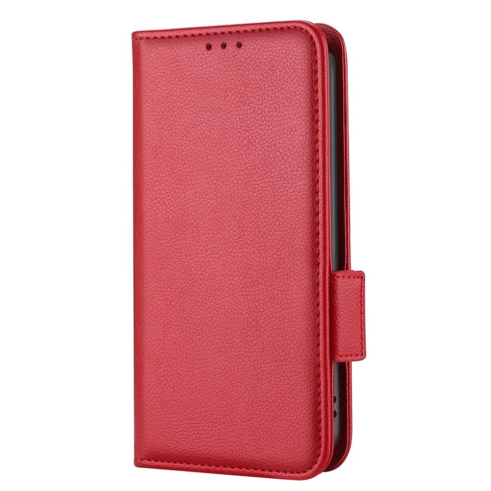 Кожаный чехол-книжка Xiaomi 13 Ultra с держателем для карт - Защитная обложка с узором «Личи»