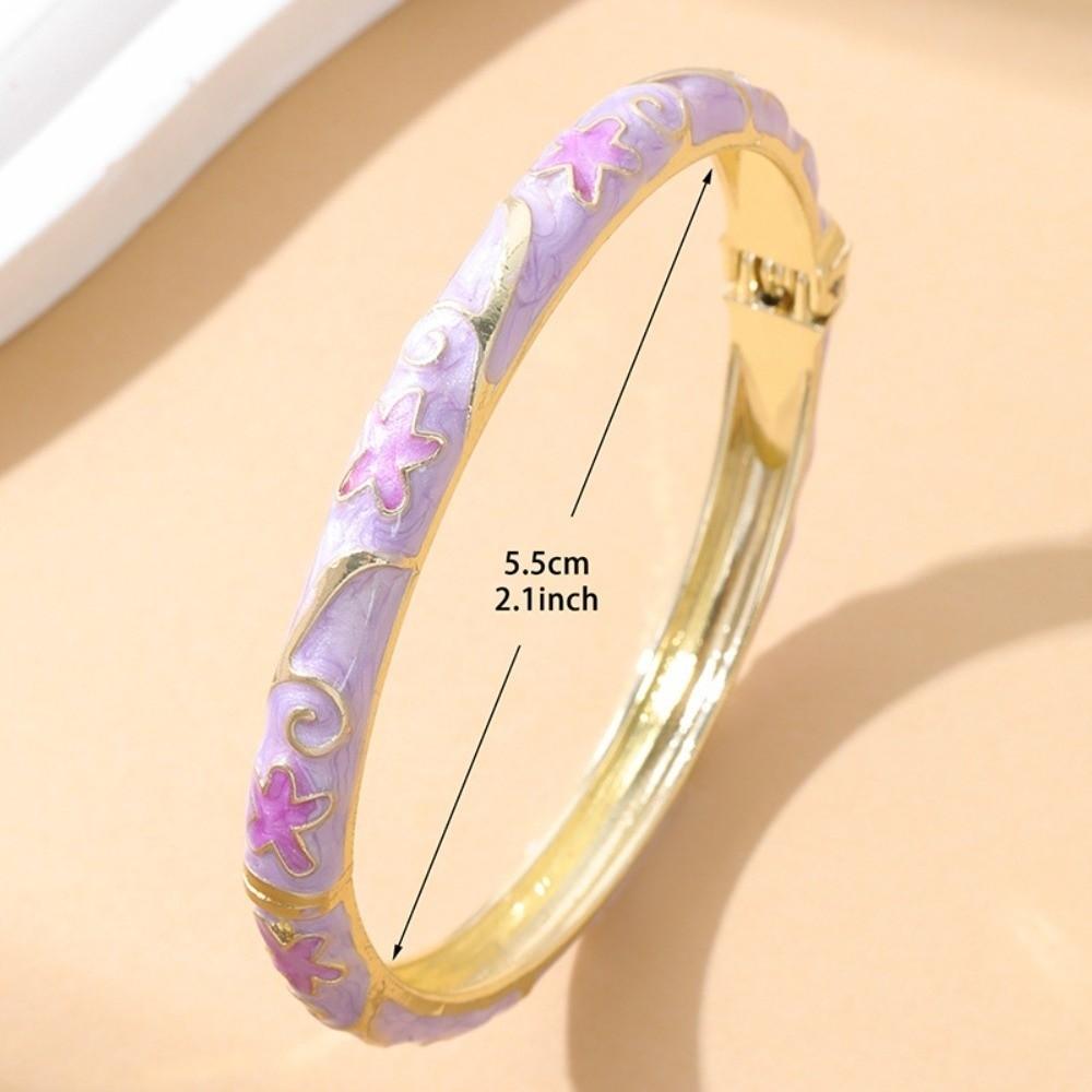 Gold Color Cloisonne Bracelet Starfish Cloisonne Bangle Retro Enamel Bracelet  Gifts