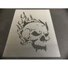 Skull #9 Reusable Sturdy Stencil Crafts, Skulls Airbrush, Halloween 8" X 10.5 Sheet 7 Mm Thick Flexible Durable Plastic Arts and Crafts Material