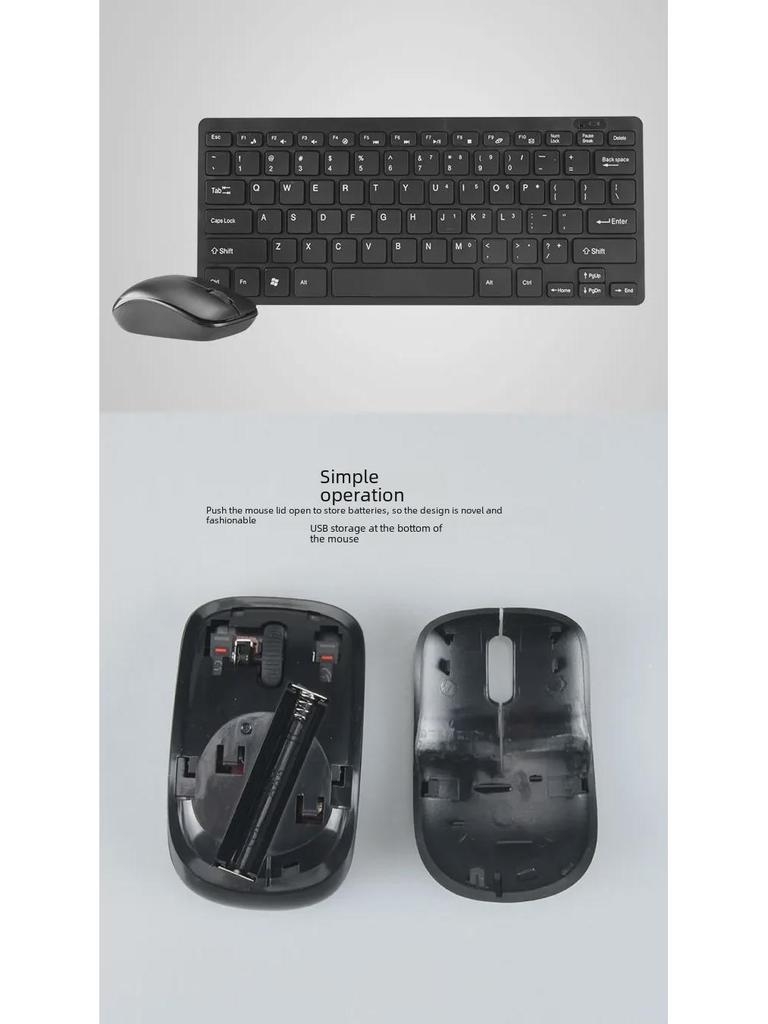 Ultra-Thin K03 2.4G Wireless Keyboard and Mouse Set for Office and Tablet Use