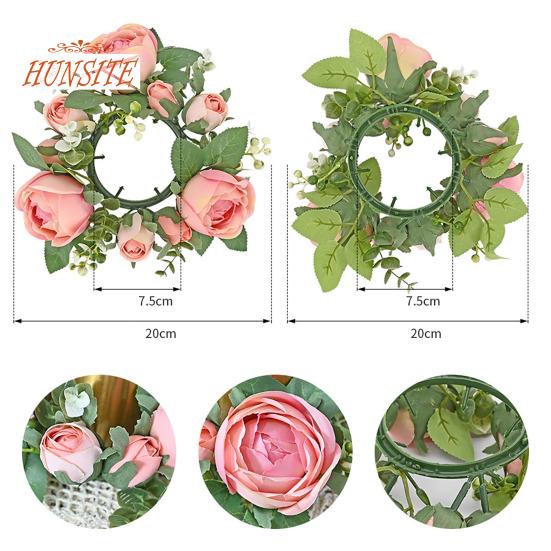 2шт реалистичная гирлянда-подсвечник, искусственный венок для дома