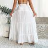 Пляжная юбка женская повседневная отпускная однотонная пуловер бикини купальник внешнее платье