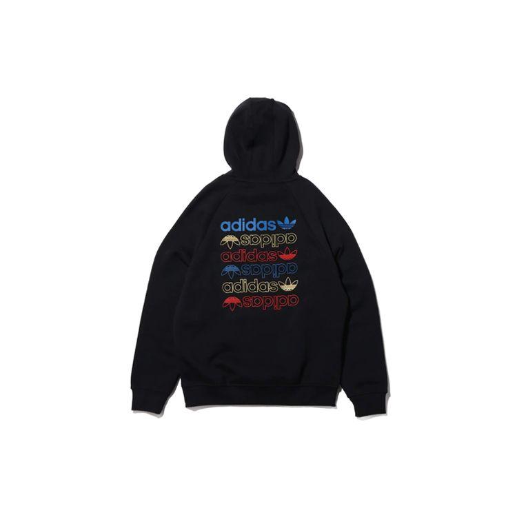 adidas Толстовка Originals Clover Ref/Met с флисовыми мужскими топами, черная FS7348