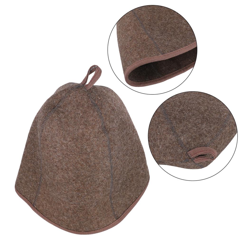 Felt Sauna Cap Heat Resistant Shower Cap Portable Sauna Hat 3mm Thick Material