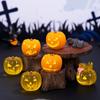 1Pc Halloween Home Desk Room Garden Decor Mini Cute Funny Luminous Glow Pumpkin Micro Landscape Ornament Figurine