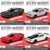 Сплавной коллекционный модель спортивного автомобиля Dodge Challenger Srt Hellcat для детей с инерционным управлением и открывающимися дверями