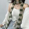 Clothing Accessories Y2 Striped Scarf Warm Soft Sausage Thin Scarf Knitted Wool Neck Scarves Women Men