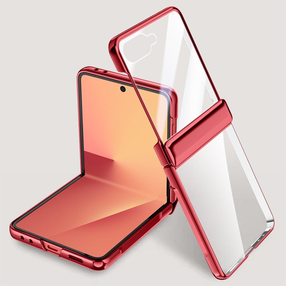 Для Samsung Galaxy Z Flip7 5G Чехол ПК+Акриловая Накладка на Телефон с Защитой Заднего Маленького Экрана Защита Шарнира