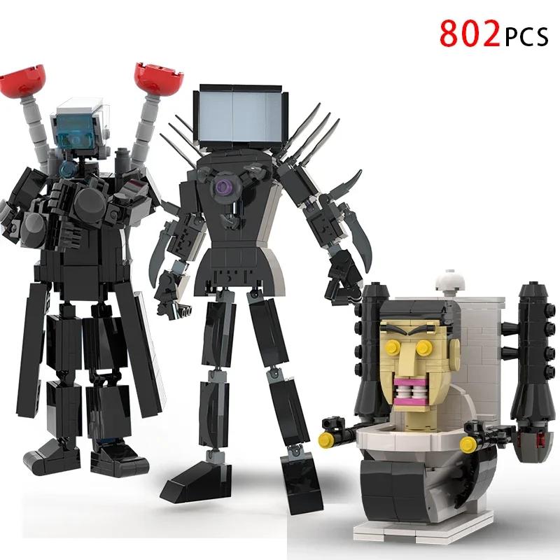 Moc Skibidi Туалет Фигурки Модель Строительные Блоки Camerman Titan Speakerman Surveillance Man TVMan Мальчики Игрушки Для Детей Подарки