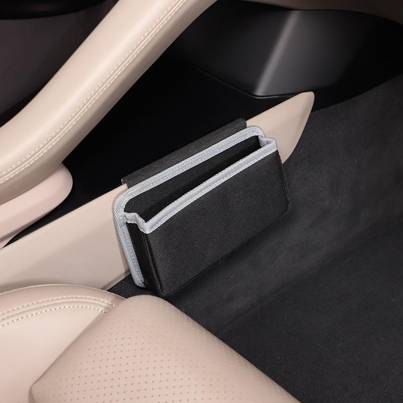Для Porsche Taycan-2022 Серая автомобильная консоль, боковая подвесная сумка, сумки для хранения телефонов, многофункциональная сумка для хранения, автомобильные аксессуары