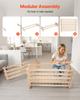 96 Bottle Stackable Modular Wine Rack, 8-Tier Wine Bottle Holder,Solid Wood Floor Freestanding Wine Storage Rack For Pinot Noir bottles,For Kitchen,