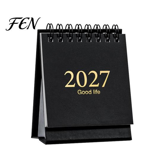 Standing Office Desk Planner 2027-2028 Mini Flip Calendar, 18 Month Desktop from Jan. Small Daily Appointment Book 2027 to Jun. 2028, Pocket