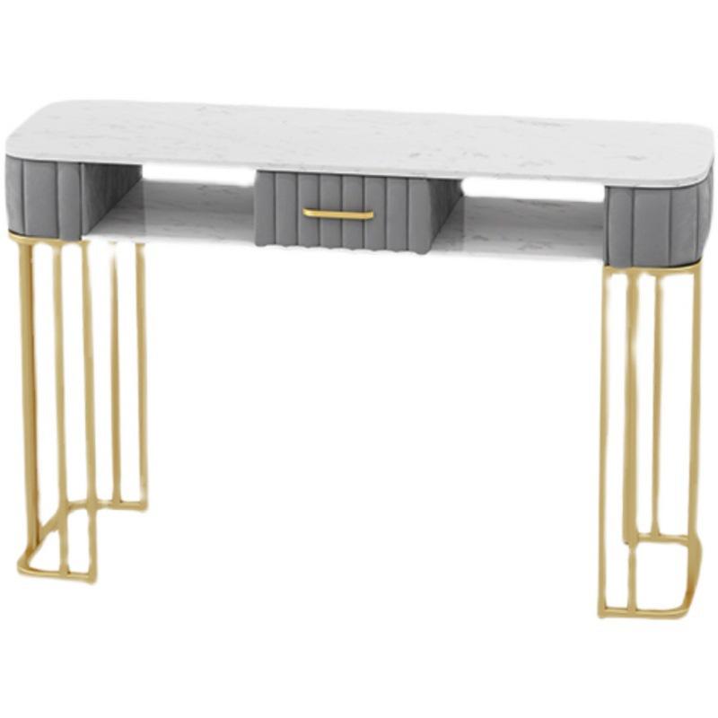 Роскошный маникюрный стол и стул в скандинавском стиле с хранилищем для лаков для ногтей