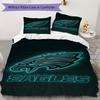 Philadelphia Eagles Pattern Bedding uilt Set uilt Cover Pillowcase Home Decoration Birthday Gift (1*duvet cover + 2*pillowcase without core)