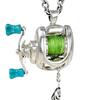 1/2Pcs Mini Fishing Reel Necklace Lightweight Hypoallergenic Alloy Spinning Reel Pendant Necklace with Rotatable Handle Fishing Lovers Gift