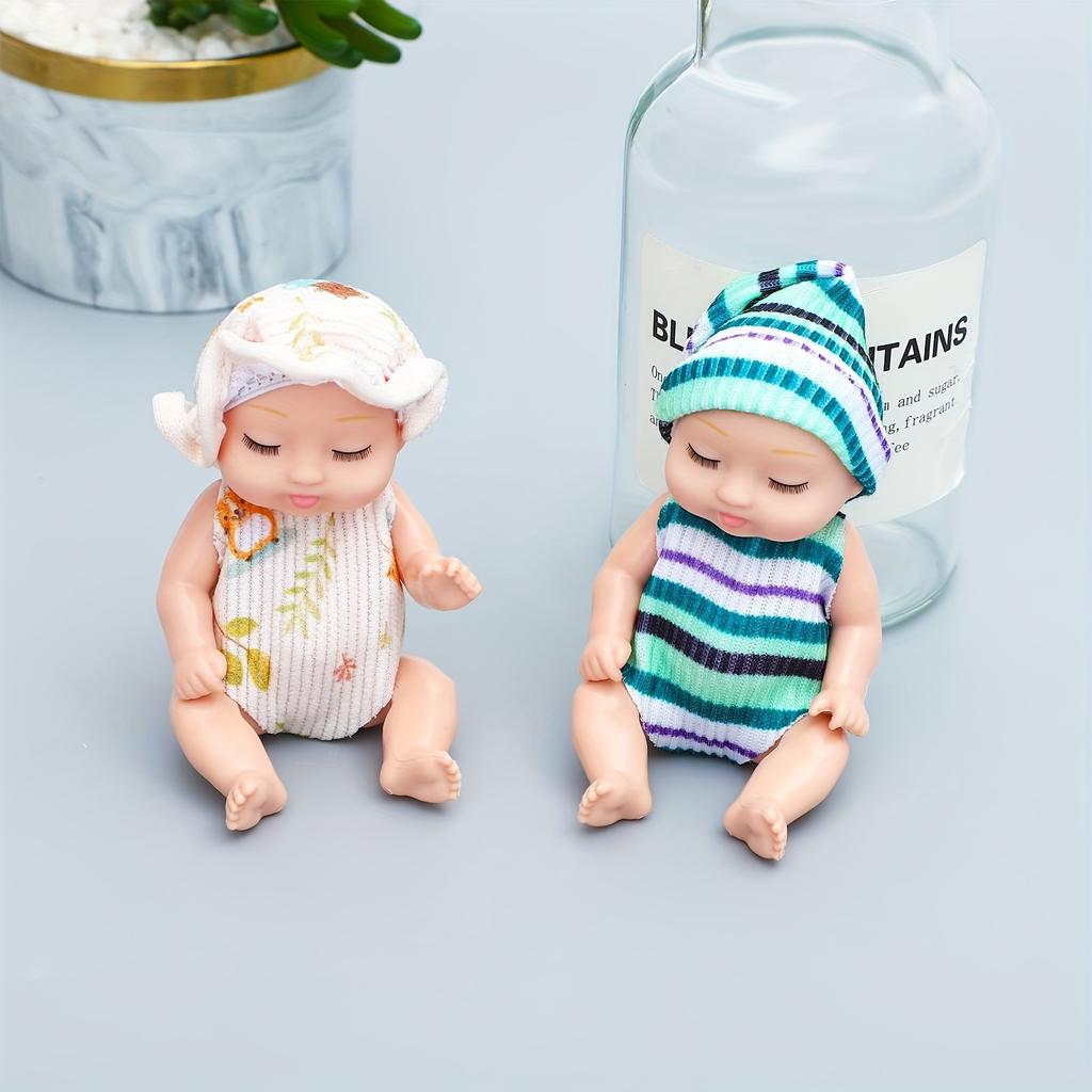 Набор игрушек «Кукла Реборн», 6 шт., Имитация куклы-принцессы, Мини-милый спящий младенец с одеждой и аксессуарами, Подарок на день рождения для ребенка