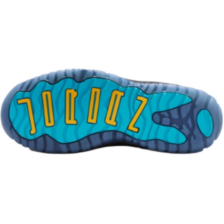 Air Jordan 11 Retro PS Gamma Blue 2025 Детские кроссовки Черный Varsity-Maize 378039-047