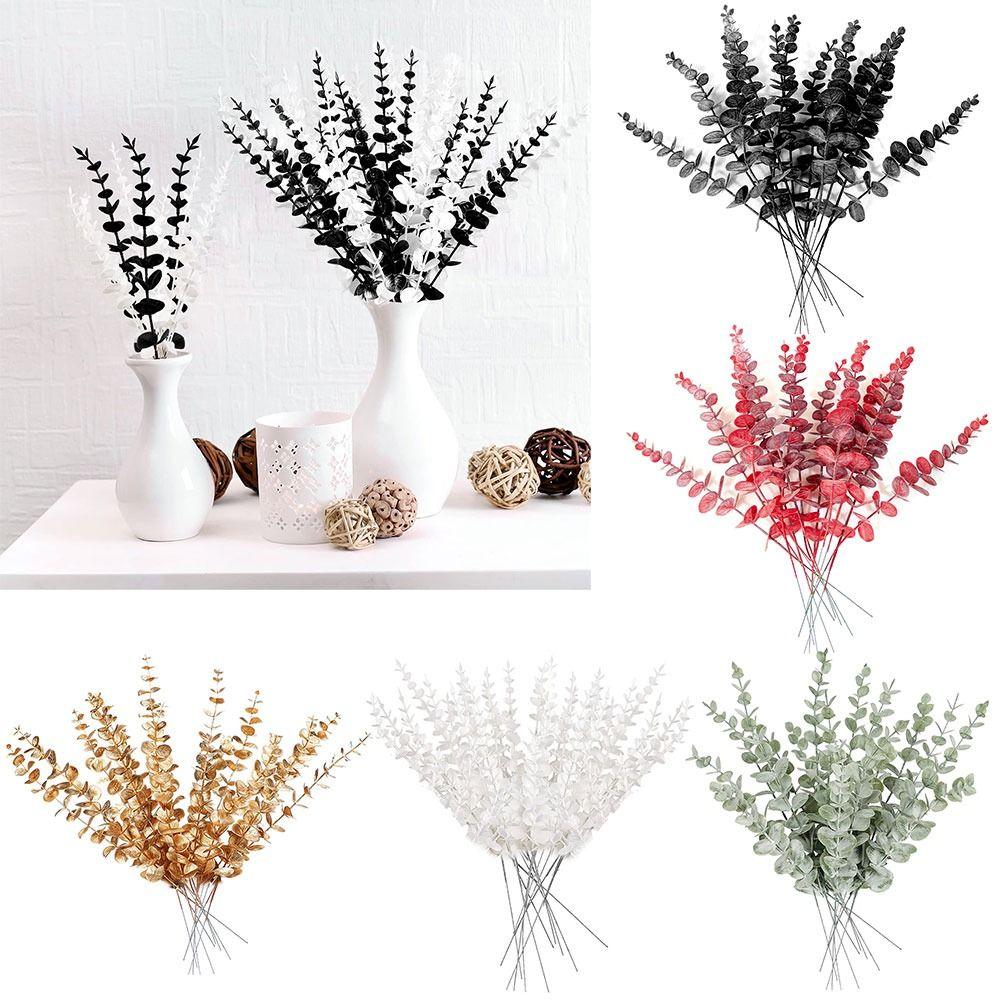 Домашний декор Реалистичная зелень Листья Цветочная композиция Искусственные растения эвкалипта Ветки