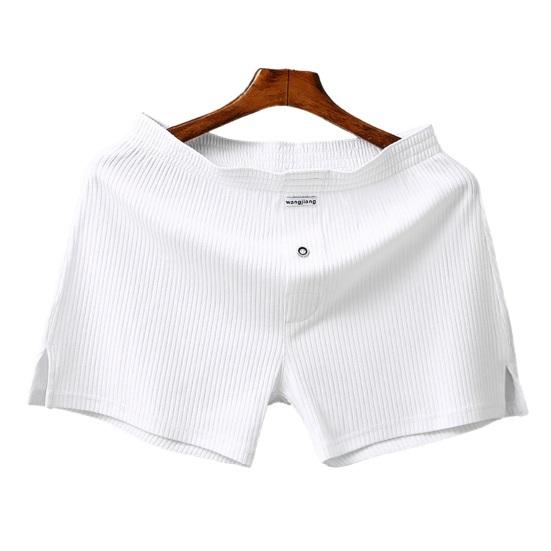 Men Pajama Shorts Elastic Waist Soft Breathable Homewear Solid Color Whorl Texture Stretchy Casual Loose Quick Dry Men Mini Short Pants