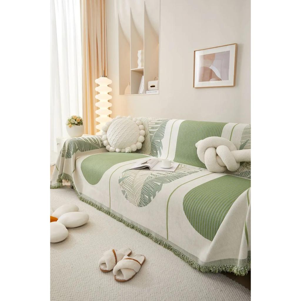 Полотенце для отдыха, коврик для дивана, мягкий диван-полотенце Nordic Leaf, одеяла на два сиденья, для пикника на открытом воздухе, для кемпинга