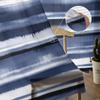 Watercolor Stripes Abstract Gradient Blue Bedroom Transparent Sheer Curtains Holiday Decoration Window Voile Tulle Curtain
